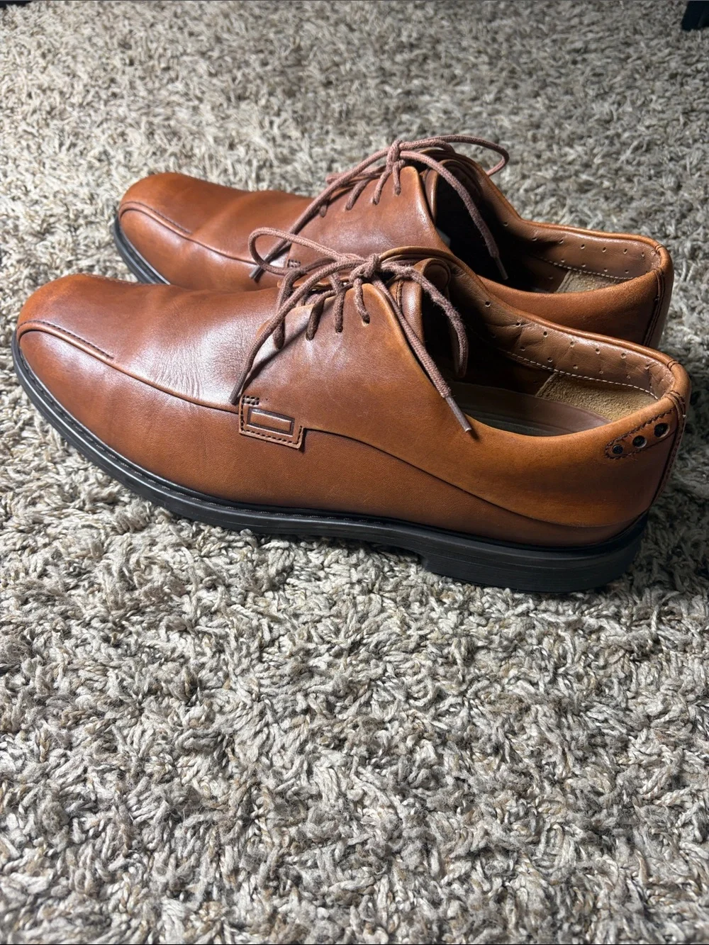 Clarks 1825 Active Air Vent Men’s Brown Leather Oxford Dress Shoes Lace Up 13M